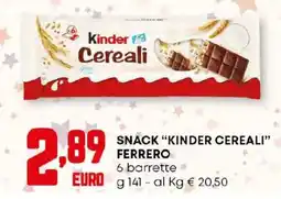 Pam Snack "kinder cereali" ferrero offerta