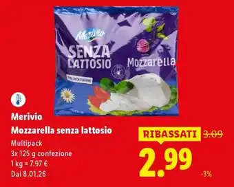 Merivio Mozzarella senza lattosio