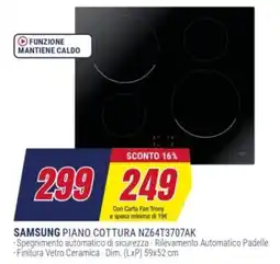 Trony SAMSUNG PIANO COTTURA NZ64T3707AK offerta