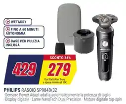 Trony PHILIPS RASOIO SP9840/32 offerta