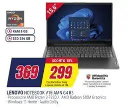 Trony LENOVO NOTEBOOK V15-AMN G4 R3 offerta