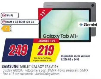 Trony SAMSUNG TABLET GALAXY TAB A11+ offerta