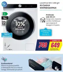 Trony Samsung Ai-Control WW90DG6G94LK offerta