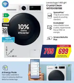 Trony Samsung Crystal Clean WDIIDG5B15BE offerta