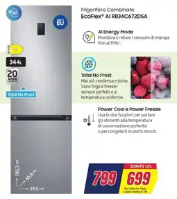Trony Samsung Frigorifero Combinato EcoFlex Al RB34C672DSA offerta
