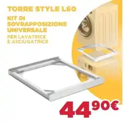 Trony Meliconi torre style L60 kit di sovrapposizione universale offerta