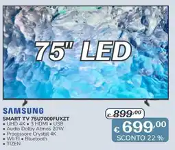 Al Pentolone SAMSUNG SMART TV 75U7000FUXZT offerta