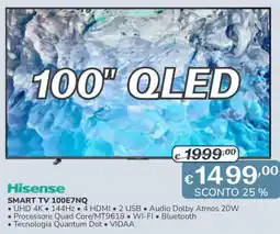 Al Pentolone Hisense SMART TV 100E7NQ offerta