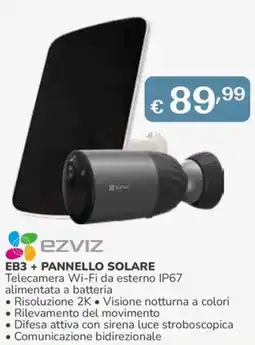 Al Pentolone Ezviz eb3 + pannello solare offerta