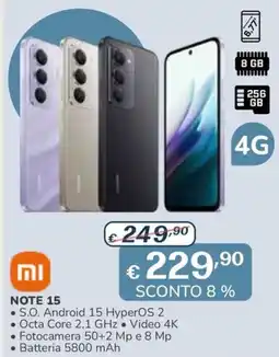 Al Pentolone Xiaomi note 15 offerta