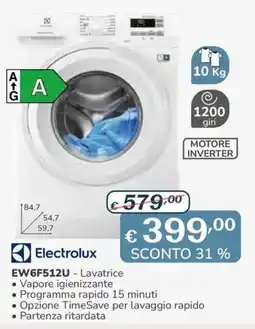 Al Pentolone Electrolux EW6F512U - Lavatrice offerta