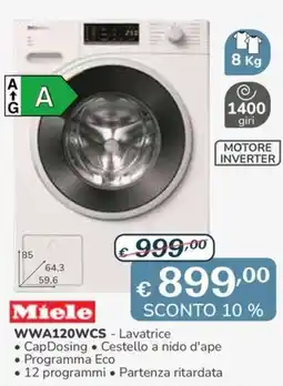 Al Pentolone Miele WWA120WCS - Lavatrice offerta