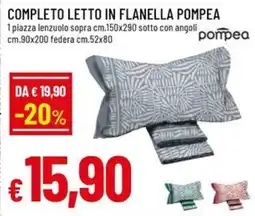 A&O Completo letto in flanella POMPEA offerta