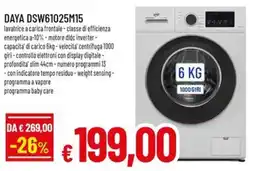 A&O DAYA DSW61025M15 lavatrice a carica offerta