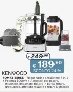 Al Pentolone KENWOOD FDM73-850SS - Robot cucina e frullatore 3 in 1 offerta