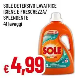 A&O Sole detersivo lavatrice igiene e freschezza/ splendente offerta