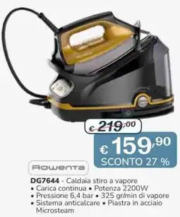 Al Pentolone Rowenta DG7644 - Caldaia stiro a vapore offerta
