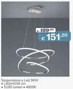 Al Pentolone Sospensione a Led 36W offerta