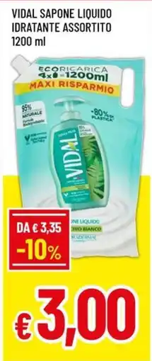 A&O Vidal sapone liquido idratante offerta