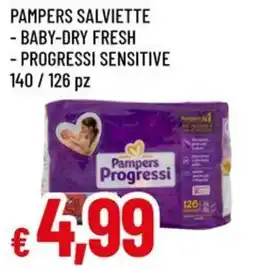 A&O Pampers salviette- PROGRESSI SENSITIVE 140 / 126 pz 140 / 126 pz offerta
