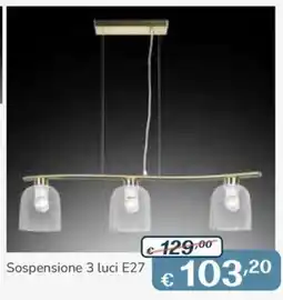Al Pentolone Sospensione 3 luci E27 offerta