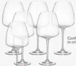 Al Pentolone Confezione 6 calici in cristallo Bohemia offerta