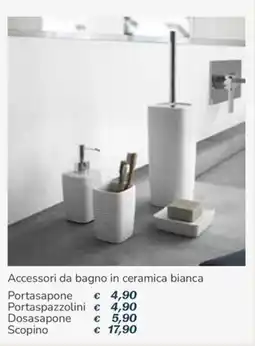 Al Pentolone Accessori da bagno in ceramica bianca offerta