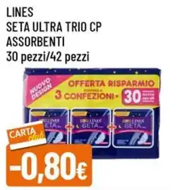 A&O Lines seta ultra trio cp assorbenti 30 pezzi/42 pezzi offerta