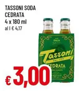 A&O Tassoni soda cedrata offerta