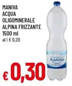 A&O Maniva acqua oligominerale alpina frizzante offerta