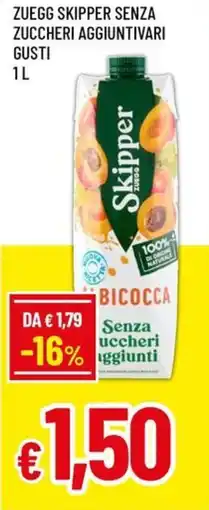 A&O Zuegg skipper senza zuccheri aggiuntivari gusti offerta