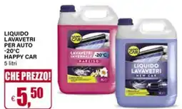 Il Gigante Liquido lavavetri per auto 20°C HAPPY CAR offerta