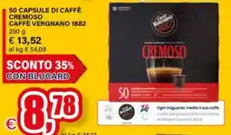 Il Gigante 50 capsule di caffè cremoso CAFFÈ VERGNANO offerta