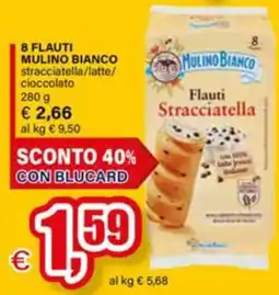 Il Gigante 8 flauti mulino bianco stracciatella/latte/ cioccolato offerta