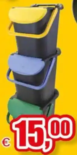 Il Gigante Set 3 contenitori per la raccolta differenziata tower bin belli e forti offerta