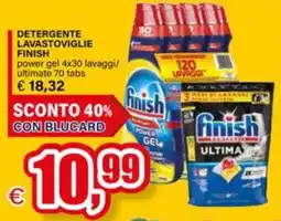 Il Gigante Detergente lavastoviglie finish power gel/ultimate offerta