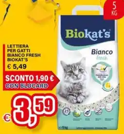 Il Gigante Lettiera per gatti bianco fresh BIOKAT'S offerta