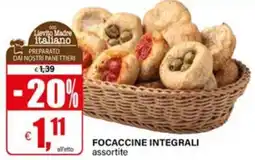 Il Gigante Focaccine integrali offerta