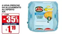 Il Gigante 4 uova fresche da allevamento all'aperto AIA offerta