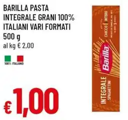A&O Barilla pasta integrale grani 100% italiani offerta