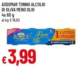 A&O Asdomar tonno all'olio di oliva meno olio offerta