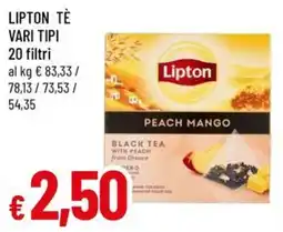 A&O Lipton tè 20 filtri offerta