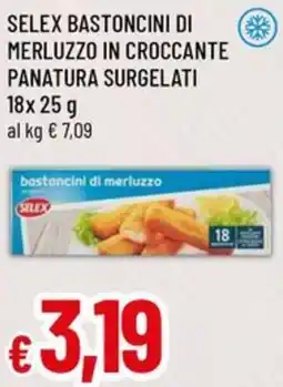 A&O Selex bastoncini di merluzzo in croccante panatura surgelati offerta