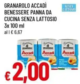 A&O Granarolo accadì benessere panna da cucina senza lattosio offerta