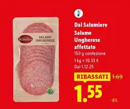 Lidl Dal Salumiere Salame Ungherese affettato offerta