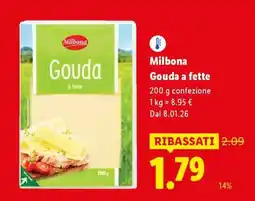 Lidl Milbona Gouda a fette offerta