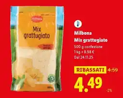 Lidl Milbona Mix grattugiato offerta