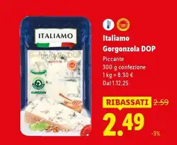 Lidl Italiamo Gorgonzola DOP offerta