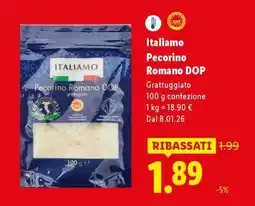 Lidl Italiamo Pecorino Romano DOP offerta