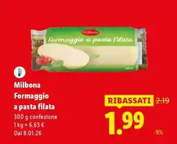 Lidl Milbona Formaggio a pasta filata offerta